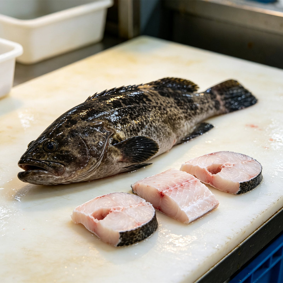 Fresh Grouper Fish Steak Cuts