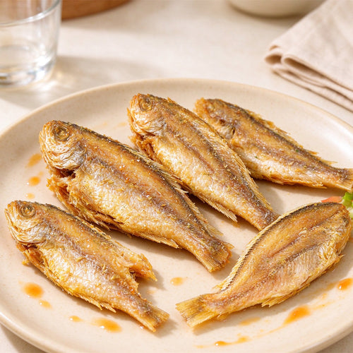 Golden Fried Yellow Croaker Fish