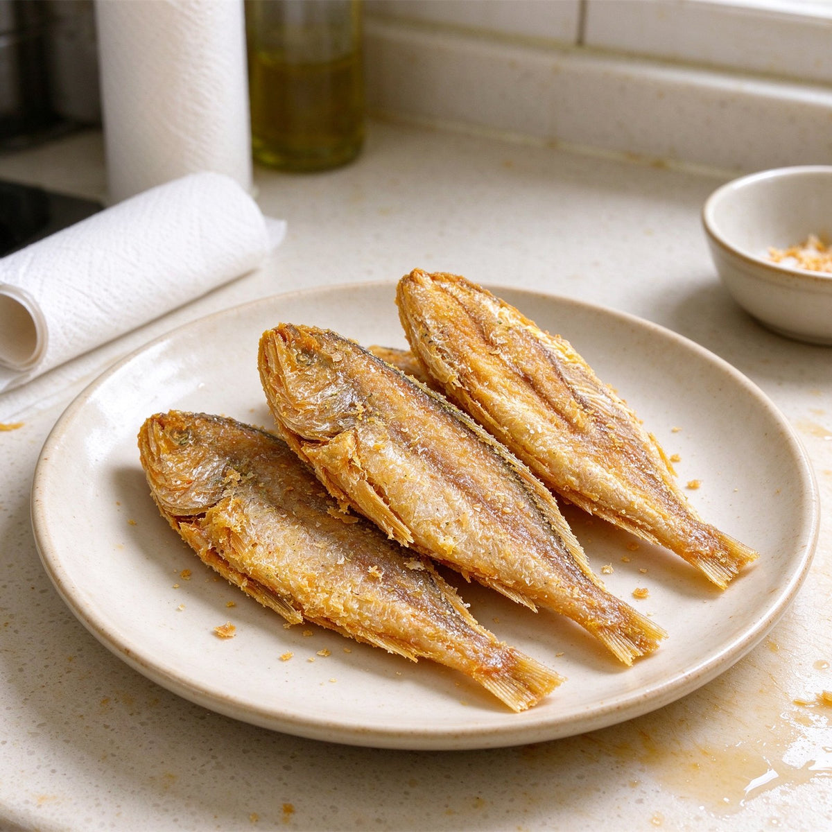 Golden Fried Yellow Croaker Fish