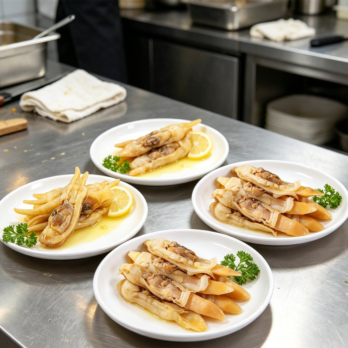 Fresh Razor Clam Meat Cleaned